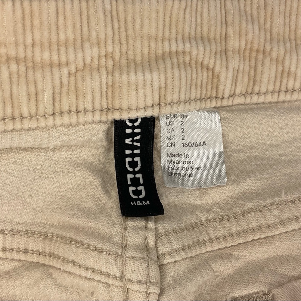 Divided Tan Corduroy Pants - Picture 6 of 7